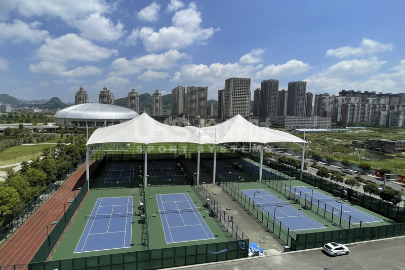 项目案例|迎接省运！贵州六盘水市凉都体育中心网球场